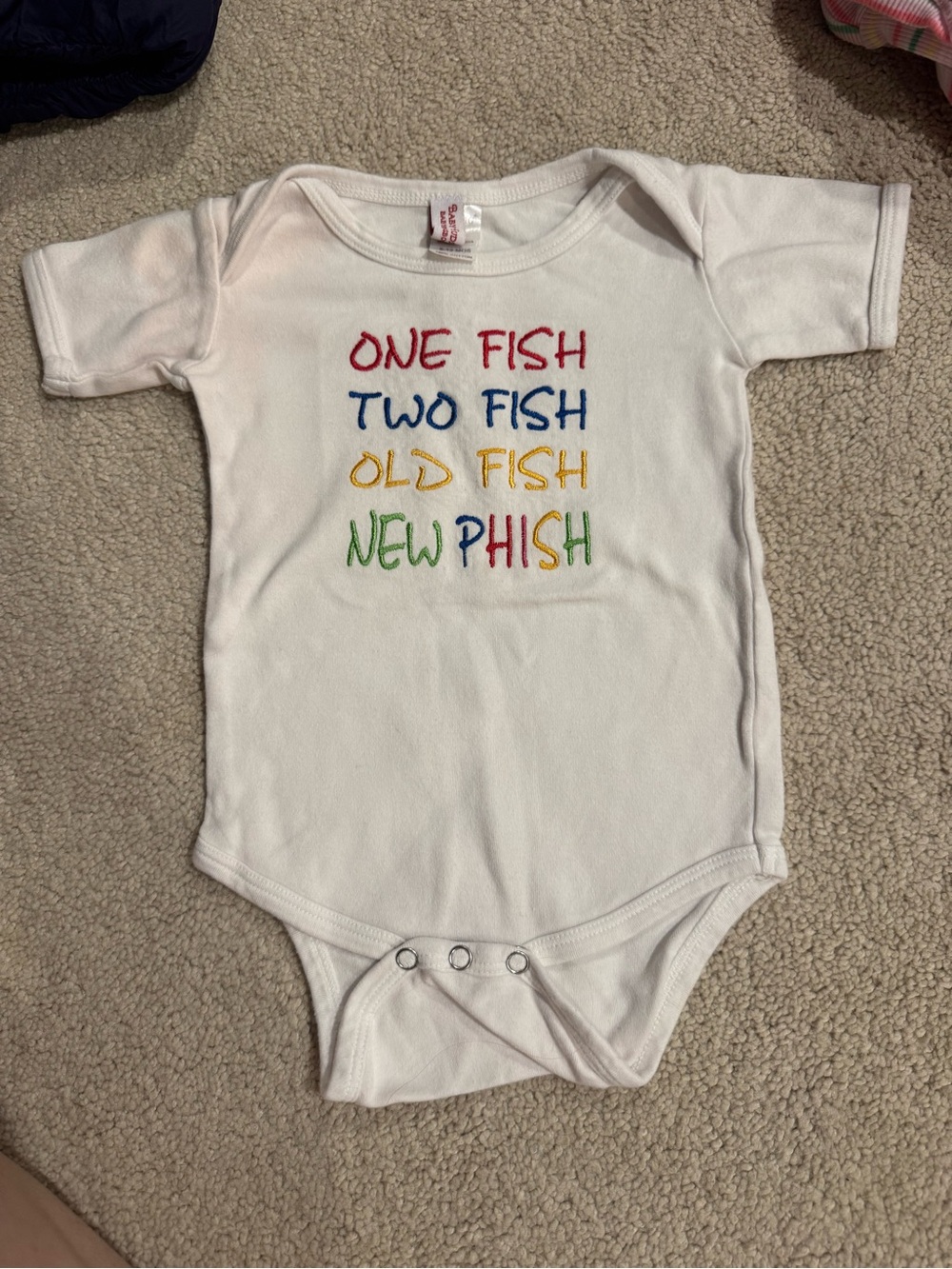 Phish Embroidered Baby One-Piece